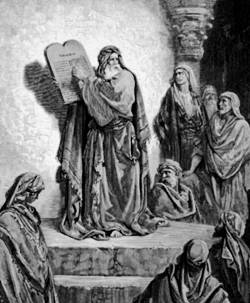 Moses Presents the Ten Commandments to the People