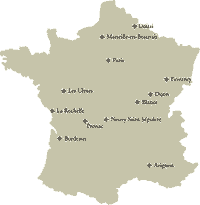 Mapa: Milagro Eucarístico de Francia