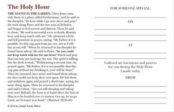 Holy Hour Prayer Card 2
